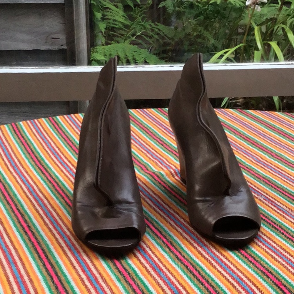 Maison Martin Margiella wedge peep toe bootie